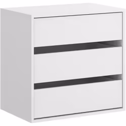 COMMODE - Tiroir semainier pour armoire intérieure, Commode de chambre avec 3 tiroirs, 60x40h60 cm, Blanc. STRUCTURE ET UTILI ...