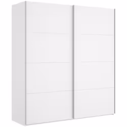 GARDE-ROBE 2 PORTES - Cintre pour chambre à coucher, Armoire polyvalente, 180x65h204 cm, Blanc. STRUCTURE ET UTILISATION - Ar ...