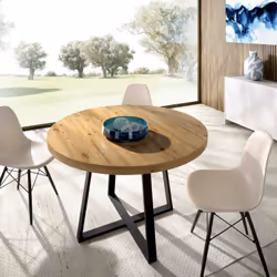 Description générale Table extensible Casarola, une console polyvalente avec une forme ovale, idéale pour les repas en famill ...