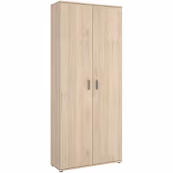 ARMOIRE POLYVALENTE À 2 PORTES - Armoire porte-balai multifonctionnelle, Armoire à chaussures, 78x35h190 cm, Chêne. STRUCTURE ...