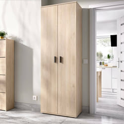 Armoire polyvalente Suretta, Meuble de rangement multifonction, Armoire à 2 portes, 61x35h190 cm, Chêne - Dmora