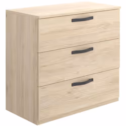 COMMODE - Commode de chambre à coucher, Commode avec 3 tiroirs, 70x45h72 cm, Chêne. STRUCTURE ET UTILISATION - Commode à troi ...
