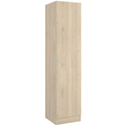 Armoire Dbusat, Cintre pour chambre, Armoire avec 1 porte simple, 41x52h184 cm, Chêne - Dmora