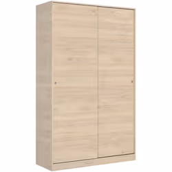 GARDE-ROBE 2 PORTES - Cintre pour chambre à coucher, Armoire à portes coulissantes, 120x50h204 cm, Chêne. STRUCTURE ET UTILIS ...