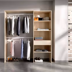 Dmora - Grande armoire Fauno 160x40xh187 cm Chêne Panneau effet bois