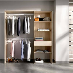Dmora - Grande armoire Fauno 160x40xh187 cm Chêne Panneau effet bois