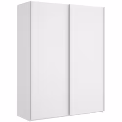 GARDE-ROBE 2 PORTES - cintre pour chambre à coucher, armoire polyvalente, 150x65h204 cm, blanc. STRUCTURE ET UTILISATION - Ar ...
