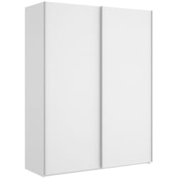 Dmora - Armoire Dlazovi, Porte-manteau pour chambre, Armoire avec 2 portes coulissantes, 150x65h204 cm, Blanc