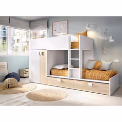 Composition de chambre Acerola 275x108xh150 cm Blanc Chêne