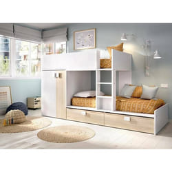 Composition de chambre Acerola 275x108xh150 cm Blanc Chêne