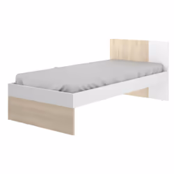 Dmora D006642 Lit pour enfant Chêne, Blanc Panneau d'aggloméré mélaminé (MFC) Lit coffre - Vue supplémentaire 3