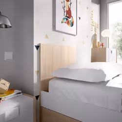 Dmora D006642 Lit pour enfant Chêne, Blanc Panneau d'aggloméré mélaminé (MFC) Lit coffre - Vue supplémentaire 4