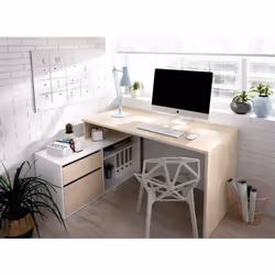 Description générale Bureau multiposition DDIAW, parfait pour un bureau ou une chambre, avec des dimensions de 139x92x75 cm,  ...