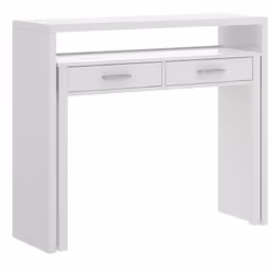 Dmora Dghelle, Droit, Forme rectangulaire, Mélamine, Jouer, Mélamine, Blanc
