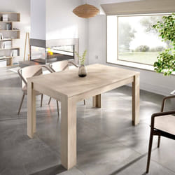 Table extensible Caladora, Console extensible multiposition, Table à manger avec rallonge, 140/190x90h77 cm, Chêne - Dmora