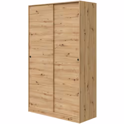 ARMOIRE DNOCE - Armoire de chambre avec 2 portes coulissantes, Meuble avec 4 étagères et tringle à vêtements, 120x50h200 cm,  ...