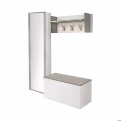 Meuble dentrée Djohnse - Dmora - En Melaminè - Blanc Ciment 90x45h45 cm