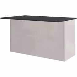 ÎLOT DE CUISINE - Armoire polyvalente, Meuble de kitchenette, Table auxiliaire, 100% Made in Italy, 155x90h90 cm, Blanc brill ...
