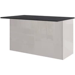 Dmora - Îlot de cuisine Patrizio, table de rangement auxiliaire, meuble de cuisine 3 portes, 100% Made in Italy, 155x90h90 cm, Blanc brillant et
