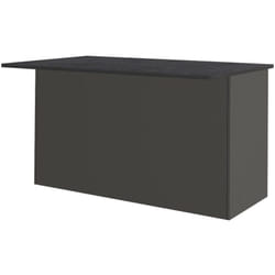 Dmora - lot de cuisine Patrizio, table de rangement auxiliaire, 100% Made in Italy, 155x90h90 cm, Anthracite et Ardoise, avec emballage renforcé