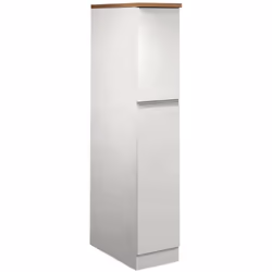 Dmora - Garde-manger Dcasiragh, Meuble polyvalent, meuble de rangement à 2 tiroirs, 100% Made in Italy, 30x60h165 cm, Blanc b ...