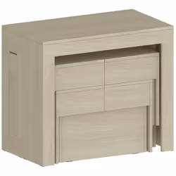 ENSEMBLE TABLE ET CHAISES - Composition polyvalente, Ensemble avec console et 2 bancs extensibles, 100% Made in Italy, 66x25h ...