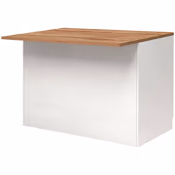 ÎLOT DE CUISINE - Armoire polyvalente, Meuble de kitchenette, Table auxiliaire, 100% Made in Italy, 125x90h90 cm, Blanc brill ...