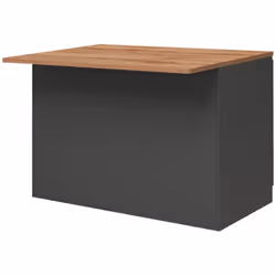 ÎLOT DE CUISINE - Armoire polyvalente, Meuble de kitchenette, Table auxiliaire, 100% Made in Italy, 125x90h90 cm, Anthracite ...
