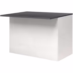 ÎLOT DE CUISINE - Armoire polyvalente, Meuble de kitchenette, Table auxiliaire, 100% Made in Italy, 125x90h90 cm, Blanc brill ...