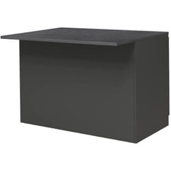 Dmora - lot de cuisine Daffaticat, table de rangement auxiliaire, meuble de cuisine avec 2 portes, 100% Made in Italy, 125x90h90 cm, Anthracite et