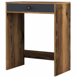 CONSOLE - Table polyvalente, Armoire de rangement, Bureau du couloir, 70x85 h40 cm, Noyer et Anthracite. STRUCTURE ET UTILISA ...