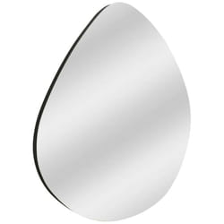 Miroir Menkar, Verre miroité, Objet d'ameublement mural, Décoration avec miroir, 60x2h60 cm, Noir, avec emballage renforcé - Dmora