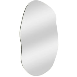 Miroir Ophelia, Verre miroité, Objet d'ameublement mural, Décoration avec miroir, 52x2h89 cm, Noir, avec emballage renforcé - Dmora