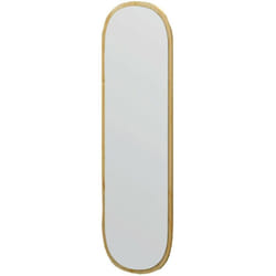 Dmora - Miroir Calypso, Verre miroité, Objet d'ameublement mural, Décoration avec miroir, 40x2h120 cm, Chêne, avec emballage renforcé