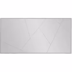 MIROIR - Verre miroité, Objet d'ameublement mural, Décoration avec miroir, 120x2h60 cm, Blanc. STRUCTURE ET UTILISATION - Mir ...