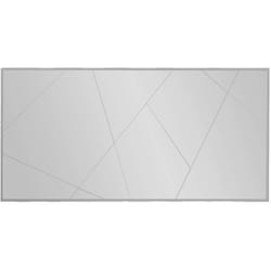Miroir Rana, Verre miroité, Objet d'ameublement mural, Décoration avec miroir, 60x2h170 cm, Blanc, avec emballage renforcé - Dmora
