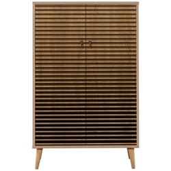 Buffet Proxima, Buffet du salon, Commode de salon, Garde-manger de cuisine, 80x36h127 cm, Chêne, avec emballage renforcé - Dmora