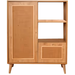 BUFFET - Buffet du salon, Commode de salon, Garde-manger de cuisine, 90x40h110 cm, Chêne. STRUCTURE ET UTILISATION - Meuble d ...