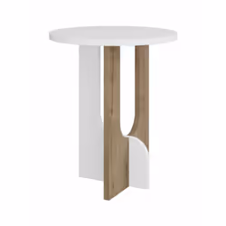 TABLE BASSE - Table basse, Porte-revues pour canapé, Etagère de salon, 40x40h47 cm, Blanc et chêne. STRUCTURE ET UTILISATION  ...