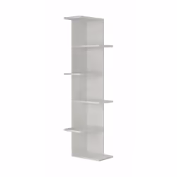 BIBLIOTHÈQUE - Etagère de bureau, Porte-livre mobile, Librairie, 37x24h141 cm, Blanc. STRUCTURE ET UTILISATION - Support à li ...
