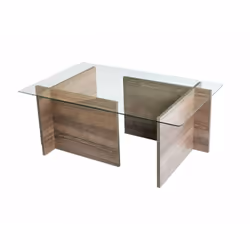 TABLE BASSE - Table basse, Porte-revues pour canapé, Etagère de salon, 105x65h40 cm, Noyer. STRUCTURE ET UTILISATION - Table ...