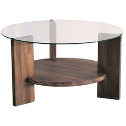 Dmora - Table basse Dcaporal, Table basse, Porte-revues pour canapé, Etagère de salon, 75x75h40 cm, Noyer