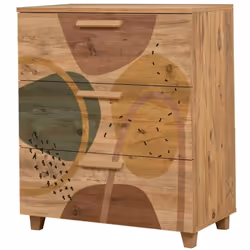 COMMODE - Commode polyvalente, Commode de chambre, Meuble avec tiroirs, 80x43h95 cm, Chêne. STRUCTURE ET UTILISATION - Commod ...