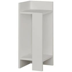 Chevet Dgregucc, Commode basse, Table de nuit, Étagère de chevet, 25x27h60 cm, Blanc - Dmora