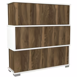 MEUBLE À CHAUSSURES - Meuble à chaussures, Armoire d'entrée polyvalente, Rangement pour chaussures, 90x30h93 cm, Blanc et Noy ...