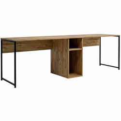BUREAU - Pupitre polyvalent, Table de bureau pour PC, Plan de travail, 240x60h74 cm, Chêne. STRUCTURE ET UTILISATION - Bureau ...