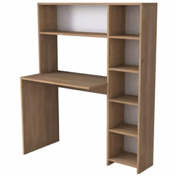 BUREAU - Pupitre polyvalent, Table de bureau pour PC, Plan de travail, 113x40h142 cm, Chêne. STRUCTURE ET UTILISATION - Burea ...