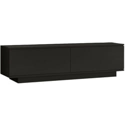 Meuble tv Dpoloni, Buffet de salon, Armoire basse pour tv, Base murale de rangement, 140x36h38 cm, Noir - Dmora