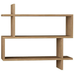 Tagère murale Dpilat, Étagère, Tablette murale, Rayonnage polyvalent, 70x22h66 cm, Chêne - Dmora