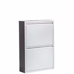 MEUBLE À CHAUSSURES - Meuble à chaussures en métal, Armoire d'entrée polyvalente, Rangement pour chaussures, 50x15h71 cm, Bla ...